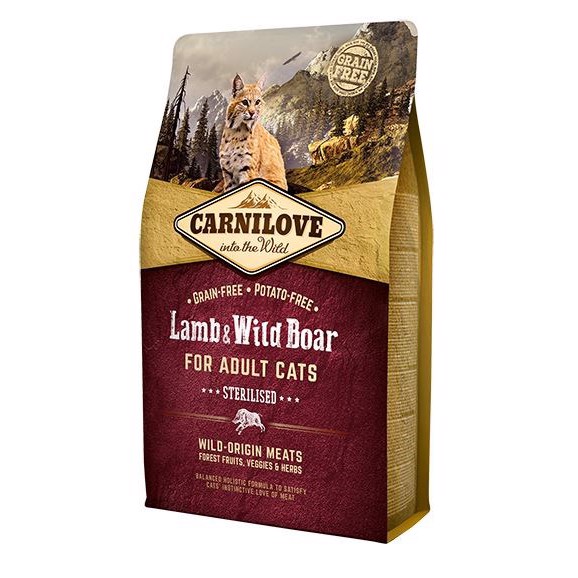 Carnilove Cat Sterilised Lamb & Boar, 2 kg