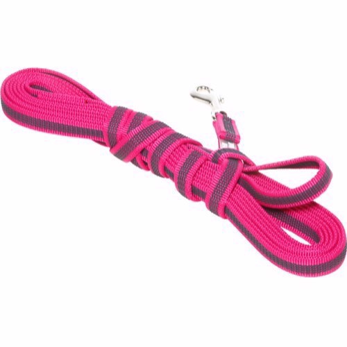 K9 Super-grip line med håndtag, pink, 5 meter/ 14 mm