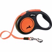 Flexi Neon,  Bånd line, Small, Orange, 5M, Max 15kg