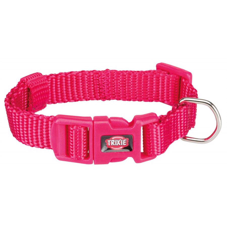 Nylon Halsbånd, Fuchsia, 40-65 cm, 25 mm