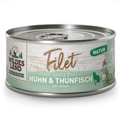 Wildes Land Cat Filet Chicken & Tuna dåsemad, 80g