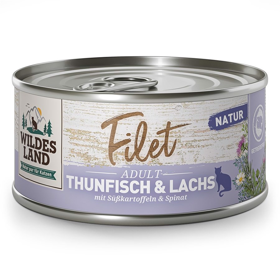 Wildes Land Cat Filet Tuna & Salmon dåsemad, 80g