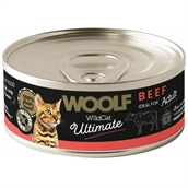 Woolf Ultimate Beef, dåsemad til kat, 12 dåser á 85g