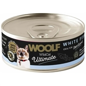 Woolf Ultimate White Fish, dåsemad til kat, 12 dåser á 85g