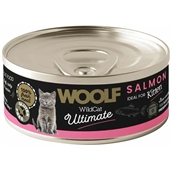 Woolf Ultimate Salmon, dåsemad til killinger, 12 dåser á 85g