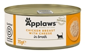 Applaws Cat Dåsemad, Chicken Breast & Cheese in Broth,70g