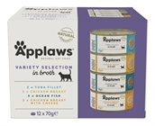 Applaws Cat Dåsemad, Selection in Broth,12x70g