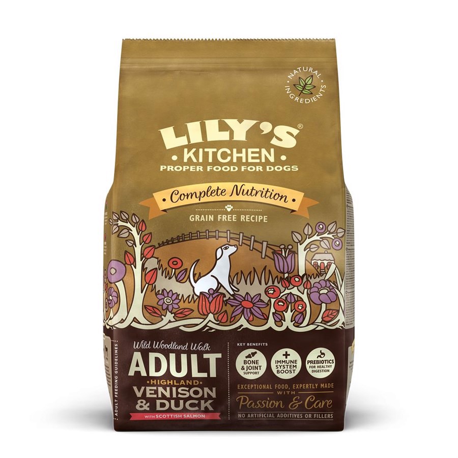 Lilys Kitchen tørfoder Adult Venison & Duck, 7 kg