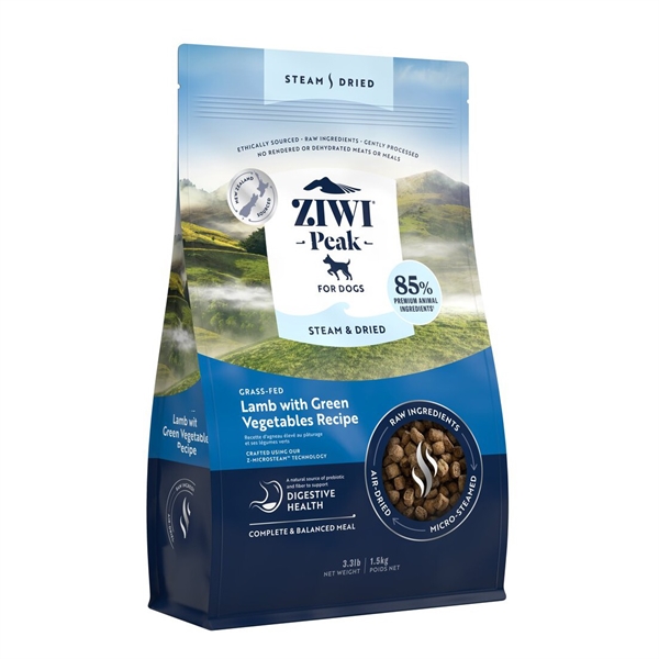 Ziwipeak Dog Steam & Dried, Lamb, 1.5 kg