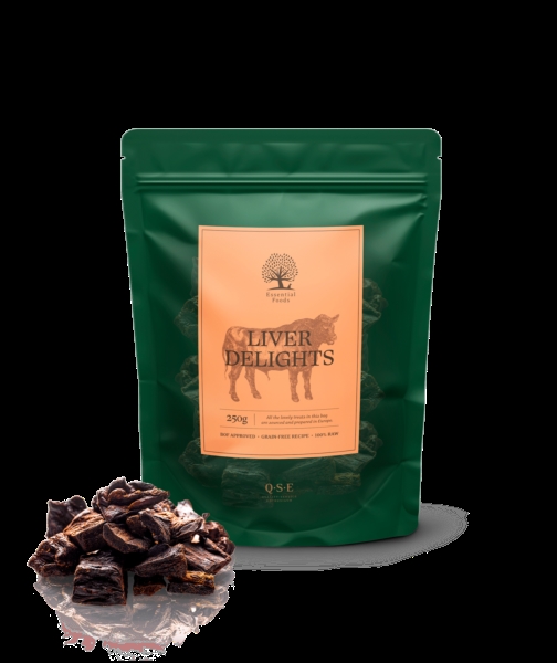 Liver Delights tørrede leverstykker, 250g