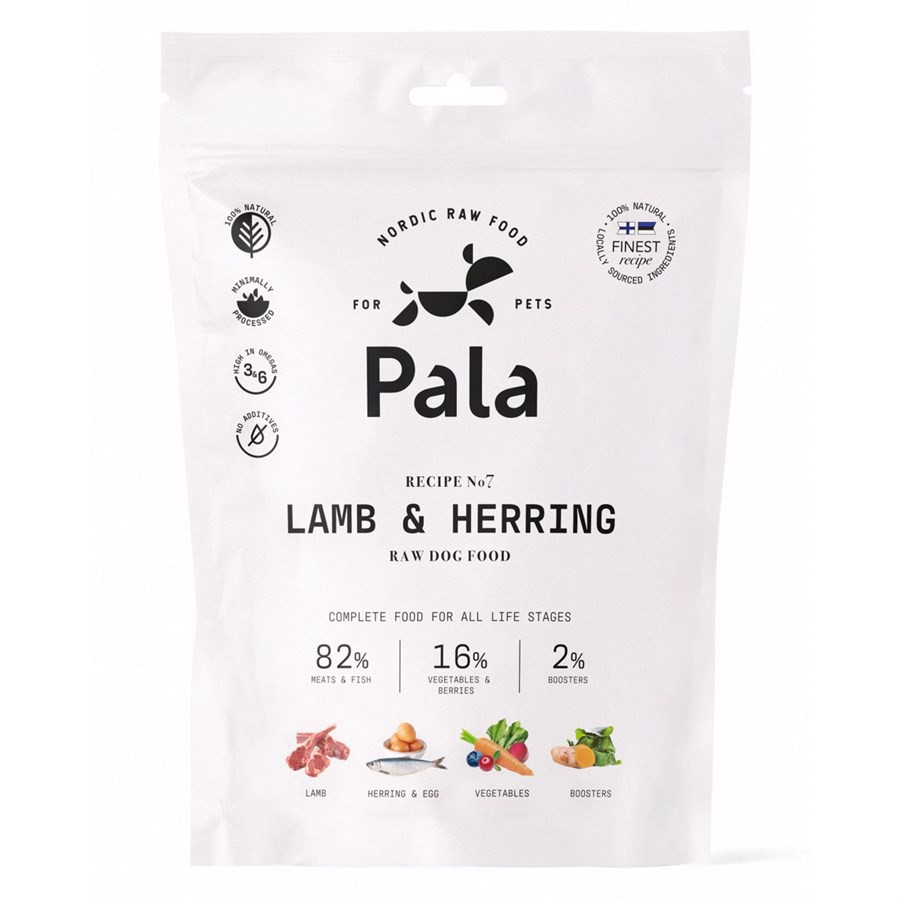 Pala Raw Dog Food Lamb & Herring, 400g - KORT DATO