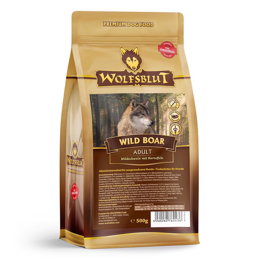 WolfsBlut Wild Boar Adult smagsprøve, 400g