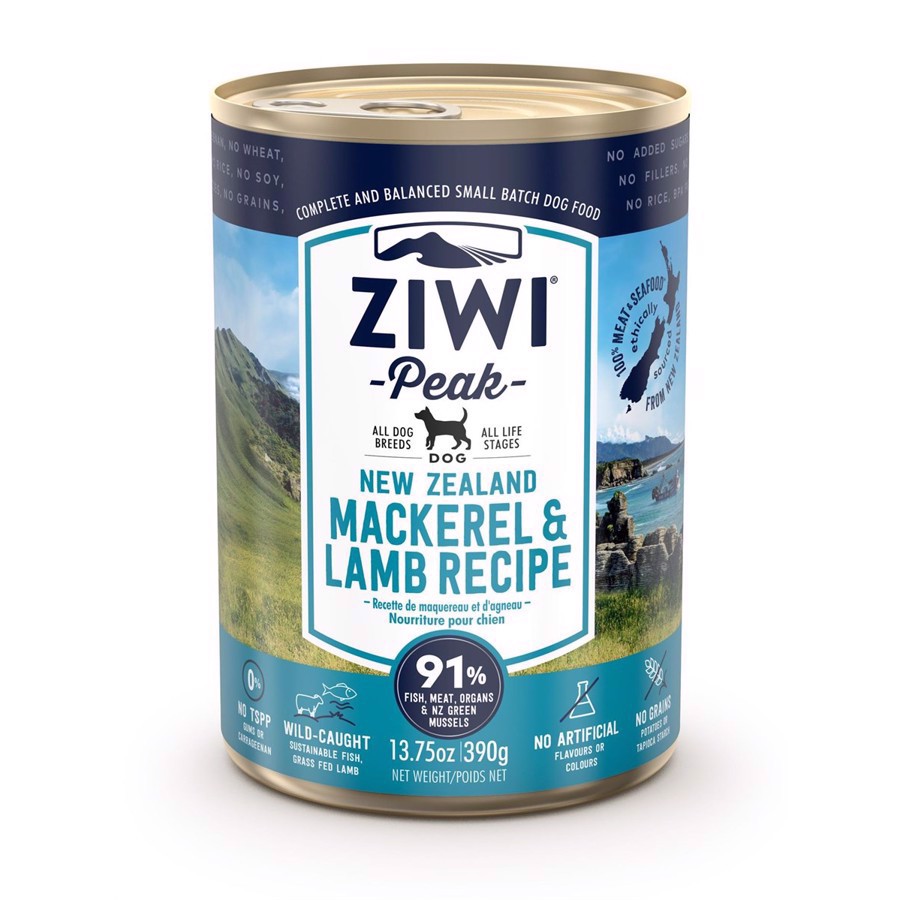 ZiwiPeak Dog Mackerel & Lamb dåsemad, 390g